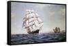 The British Clipper Cutty Sark Sailing Off Coast of China-null-Framed Stretched Canvas