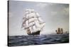 The British Clipper Cutty Sark Sailing Off Coast of China-null-Stretched Canvas