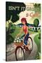 The British Countryside, Isn't It Great to Cycle!-Michael Crampton-Stretched Canvas