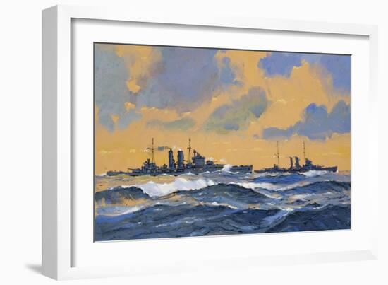 The British Cruisers Hms Exeter and Hms York-John S. Smith-Framed Giclee Print