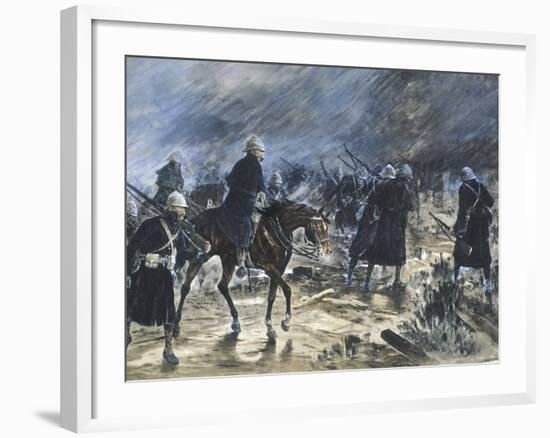 The British Entering Bloemfontein, 1900-Frank Topham-Framed Giclee Print