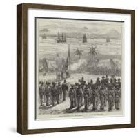 The British Fleet at San Jose, Guatemala, Saluting the British Flag-Charles Robinson-Framed Giclee Print