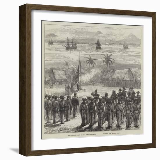 The British Fleet at San Jose, Guatemala, Saluting the British Flag-Charles Robinson-Framed Giclee Print