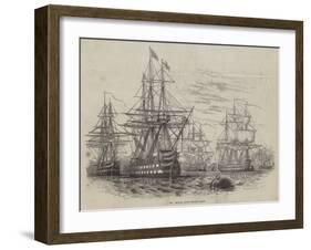 The British Fleet before Lisbon-William Henry Pike-Framed Giclee Print