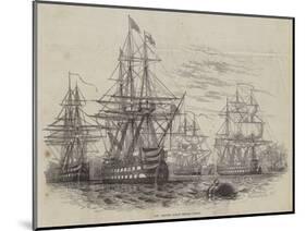 The British Fleet before Lisbon-William Henry Pike-Mounted Giclee Print