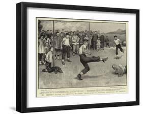 The British Fleet in Chinese Waters, Bluejackets Playing Football at Chusan-Henry Marriott Paget-Framed Giclee Print