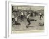 The British Fleet in Chinese Waters, Bluejackets Playing Football at Chusan-Henry Marriott Paget-Framed Giclee Print