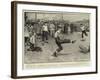 The British Fleet in Chinese Waters, Bluejackets Playing Football at Chusan-Henry Marriott Paget-Framed Giclee Print