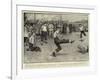 The British Fleet in Chinese Waters, Bluejackets Playing Football at Chusan-Henry Marriott Paget-Framed Giclee Print