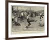 The British Fleet in Chinese Waters, Bluejackets Playing Football at Chusan-Henry Marriott Paget-Framed Giclee Print