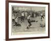 The British Fleet in Chinese Waters, Bluejackets Playing Football at Chusan-Henry Marriott Paget-Framed Giclee Print