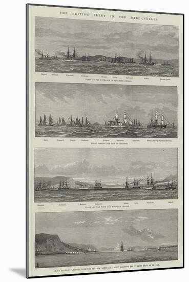 The British Fleet in the Dardanelles-null-Mounted Giclee Print