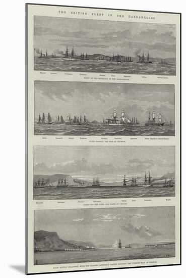 The British Fleet in the Dardanelles-null-Mounted Giclee Print