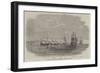 The British Fleet Lying in the Roadstead of Beyrout-null-Framed Premium Giclee Print