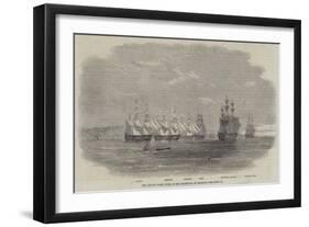 The British Fleet Lying in the Roadstead of Beyrout-null-Framed Giclee Print