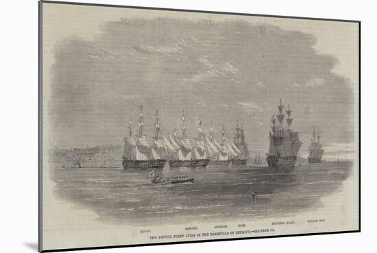 The British Fleet Lying in the Roadstead of Beyrout-null-Mounted Giclee Print