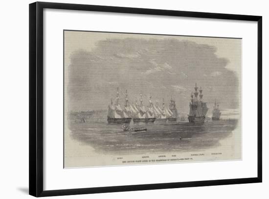 The British Fleet Lying in the Roadstead of Beyrout-null-Framed Giclee Print