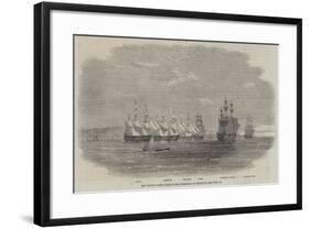 The British Fleet Lying in the Roadstead of Beyrout-null-Framed Giclee Print