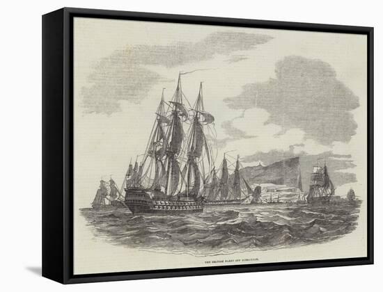 The British Fleet Off Gibraltar-null-Framed Stretched Canvas