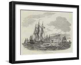 The British Fleet Off Gibraltar-null-Framed Giclee Print