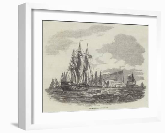 The British Fleet Off Gibraltar-null-Framed Giclee Print