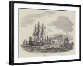 The British Fleet Off Gibraltar-null-Framed Giclee Print