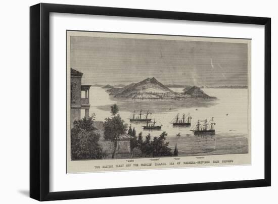 The British Fleet Off the Princes' Islands, Sea of Marmora, Sketched from Prinkipo-null-Framed Giclee Print