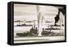 The British Fleet Sailing to Malta During the Second World War-John S. Smith-Framed Stretched Canvas