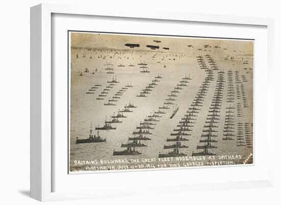 The British Fleet - Spithead, 1914-null-Framed Art Print
