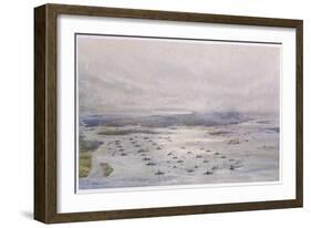 The British Grand Fleet Assembles at Scapa Flow-William Lionel Wyllie-Framed Art Print