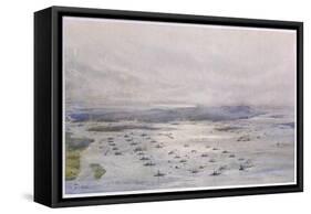 The British Grand Fleet Assembles at Scapa Flow-William Lionel Wyllie-Framed Stretched Canvas