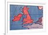 'The British Isles and Northern Europe at Noon in spring or Autumn', 1935-Unknown-Framed Giclee Print
