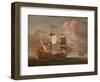 The British Man-O'-War `The Royal James' Flying the Royal Ensign Off a Coast-Willem Van De, The Younger Velde-Framed Giclee Print