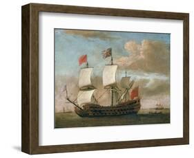 The British Man-O'-War-Willem Van De, The Younger Velde-Framed Giclee Print