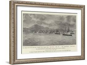 The British Mediterranean Fleet Rounding Cape Kara, Gulf of Salonica, 5 November-null-Framed Giclee Print