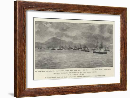 The British Mediterranean Fleet Rounding Cape Kara, Gulf of Salonica, 5 November-null-Framed Giclee Print