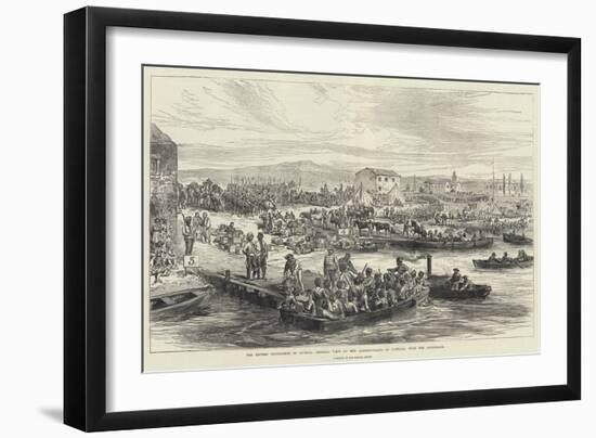 The British Occupation of Cyprus, General View of the Landing-Place at Larnaca, from the Anchorage-null-Framed Giclee Print