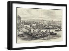 The British Occupation of Cyprus, General View of the Landing-Place at Larnaca, from the Anchorage-null-Framed Giclee Print