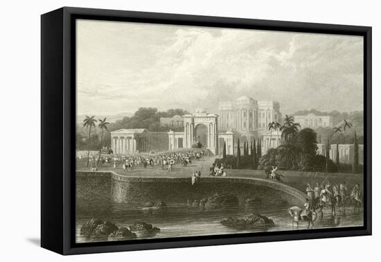 The British Residency at Hyderabad-Captain Robert M. Grindlay-Framed Stretched Canvas