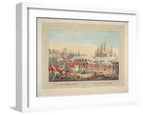 The British Royal Navy, 1815-Wilhelm Alexander Kobell-Framed Giclee Print