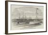 The British Steamer Bengal Bringing a Supposed Russian Prize into Madras Harbour-null-Framed Giclee Print