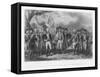 The British Surrender Their Arms to the American Army at Yorktown-J.f. Renault-Framed Stretched Canvas