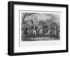 The British Surrender Their Arms to the American Army at Yorktown-J.f. Renault-Framed Art Print