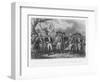 The British Surrender Their Arms to the American Army at Yorktown-J.f. Renault-Framed Art Print