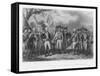 The British Surrender Their Arms to the American Army at Yorktown-J.f. Renault-Framed Stretched Canvas