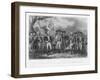 The British Surrender Their Arms to the American Army at Yorktown-J.f. Renault-Framed Art Print