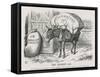 The British Taxpayer, The Patient Donkey, Groans Beneath the Weight of Income Tax-John Tenniel-Framed Stretched Canvas