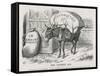 The British Taxpayer, The Patient Donkey, Groans Beneath the Weight of Income Tax-John Tenniel-Framed Stretched Canvas