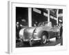 The British Triumph Roadster at the Paris Auto Show-Gordon Parks-Framed Photographic Print