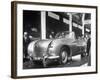 The British Triumph Roadster at the Paris Auto Show-Gordon Parks-Framed Photographic Print